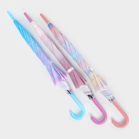 Umbrella - a semi -automatic “tenderness” cane, 8 spokes, r = 47 cm, color mix-3