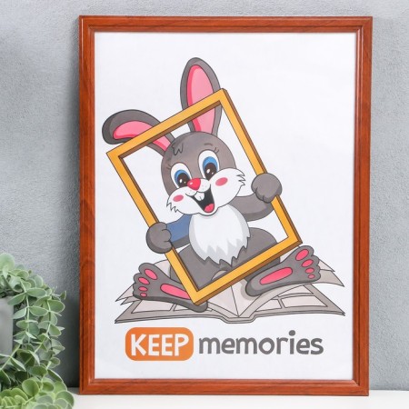 Photo frame wood 30x40 cm pine, No. 1 Red tree, 17 mm (plastic screen)-1