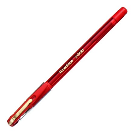Ballpoint handle Berlingo XGold, red rod, node-bela 0.7 mm-2