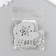 Decor "mittens" silver 5 cm set 6 pcs foam glitter