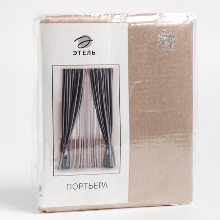 Curtain Ethel "Classic" central gold, 145*265 cm, 100% p/e-4