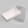 Confectionery packaging, white with PVC lid, 18 x 10 x 3 cm