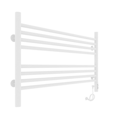 Towel electric heated Laris Olivia ChK8, 800x500 mm, 8 crossbars, right, white-10