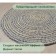 Eco -river jute round, size 60x60 cm, black color, gray color