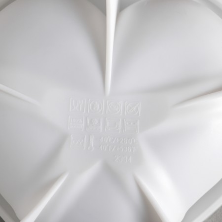 Form for mousse desserts and baking of the share “Small heart”, silicone, 17.5 × 4.7 cm, white color-3