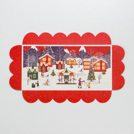 Box for confectionery products with PVC Carousel cover, 10.5 x 21 x 3 cm, new year-4