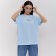 T-shirt female, color is bright blue, the size of One size (42-46)