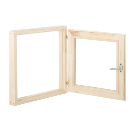 Window, 50 × 50cm, double glass of linden, external opening-3