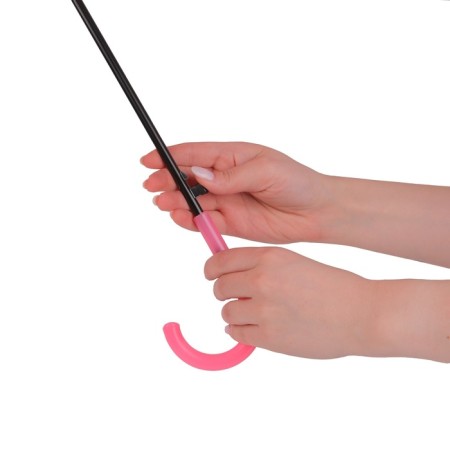 Umbrella - semi -automatic “plain” cane, 8 spokes, r = 46 cm, pink color-10
