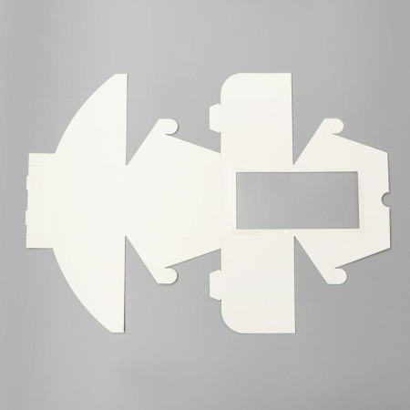 Packaging for one cupcake with a window, white, 12.5 x 9.5 x 9.5 cm, set 5 pcs.-4