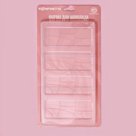 Konfinetta chocolate form "Tile", 28 × 14 cm, 4 cells (11.7 × 4.8 × 0.7 cm)-5