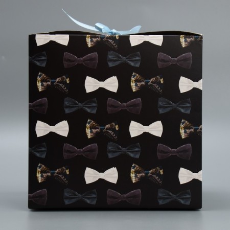 Gift folding box, packaging, "Gentleman", 18 x 18 x 18 cm-4