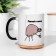 Sublimation mug "Daesty", chameleon, black color, volume 320 ml