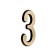 The door number "3" tundra, plastic, color gold 1 pc.