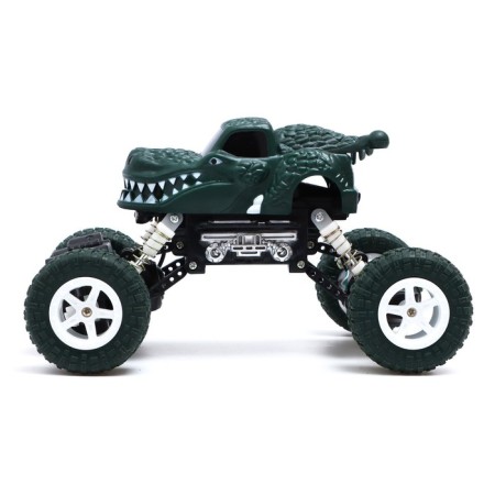 Dino radio -controlled jeep works on the battery, green color-1