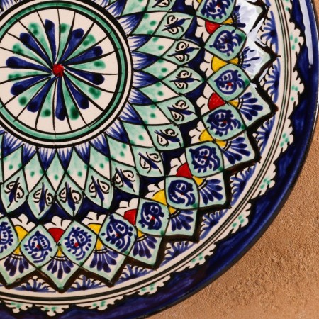 Largan Rishtan ceramics "Patterns", 25 cm, blue-9