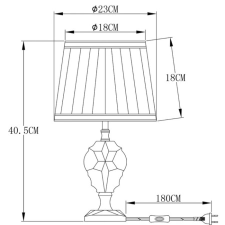 Decorative table lamp Arte Lamp Capella A4024LT-1CC, E14, 40 W, 23x23x41 cm, chrome-4
