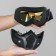 Mask glasses for motor vehicles, collapsible, yellow glass, black color