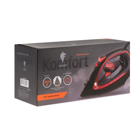Iron Leonord Le-1805, 2600 W, ceramic sole, 320 ml, black-red-6