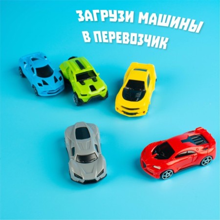 Carrier truck, with 6 racing cars-10