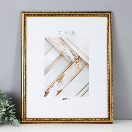 Photo frame plastic "Mira" 40x50 cm gold (plastic screen)-1