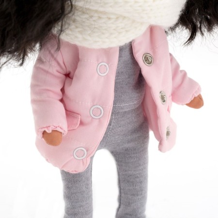 Soft doll "Tina in a pink jacket", 32 cm-4