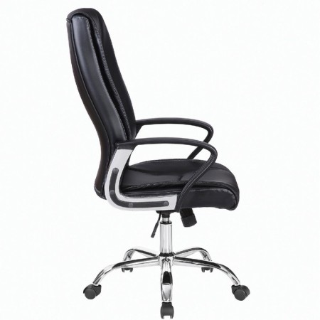 Office Office Brabix "Forward ex-570", chrome, eco-leather, black-1