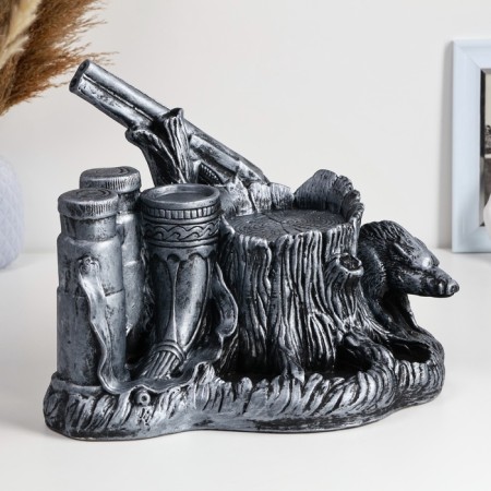 Standing for a bottle "Hunt" 33x23x26cm, silver-2