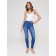 Women's jeans modeling Conte Elegant Skinny, size S, color Washed Royal Blue