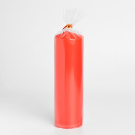 Candle-cylinder, 6x19 cm, 425 g, 25 hours, red-2