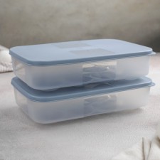 A set of containers for eggs, 2 pcs, 22.5 × 15 × 7.5 cm, color mix