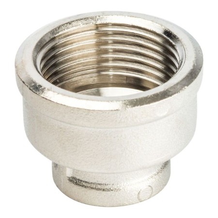 The coupling Stout SFT-0006-000138, 1 "X 3/8", internal thread, transition, nickelled brass-1