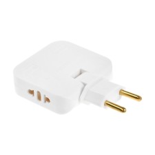 The tee is flat, rotary, 2 outlets, 10a, 2 USB, without salary, white