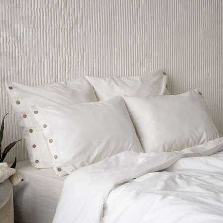 Pillowcase "Boyle", size 50x70 cm, white color, 2 pcs