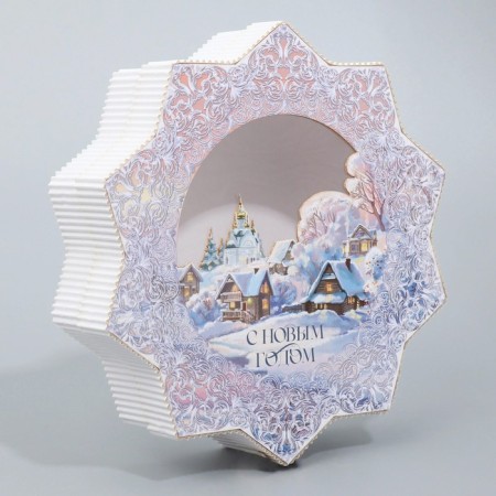 Gift box "Snowflake", 20.5 x 21.5 x 5 cm, New Year-3