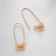 Earrings with rhinestones Xuping pin are impeccable, white color in pink gold