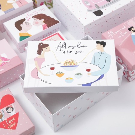 Set of boxes 10 in 1, gift packaging, “Love”, 12 x 7 x 4 - 32.5 x 20 x 12.5 cm-5