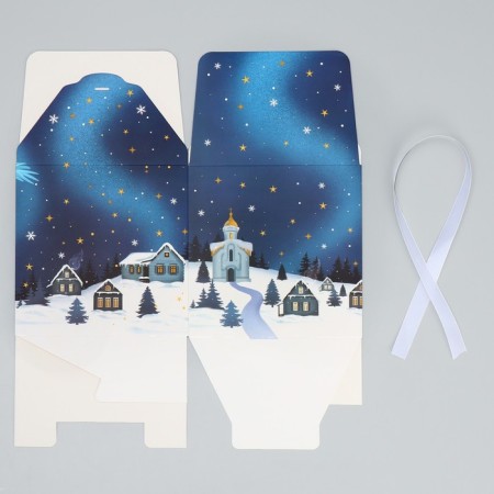 Folding box “Dreams will surely come true”, 18 x 18 x 18 cm, New Year-6