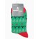 Male socks "Deer, Christmas trees and snowflakes", green color, rr 39-44