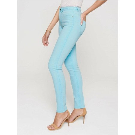 Women's jeans with a high landing CONTE Elegant Skinny, size M, color Washed Aqua Blue-1