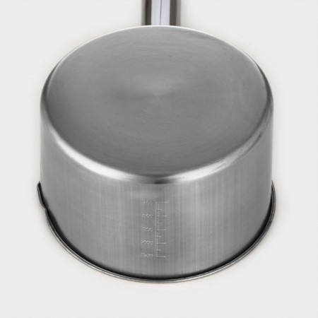 Stainless steel bucket “Basis”, 1.2 l, d = 16 cm, with a measured scale, a metal handle-5