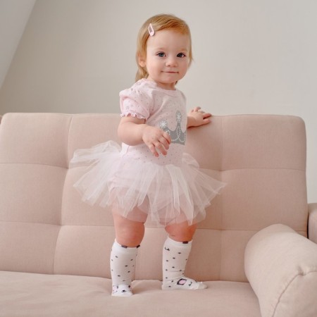 Body with a crumb skirt I "Princess", Pink color, height 86-92 cm-7