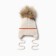 Children's hat with insulation, rr 35-40, milk color