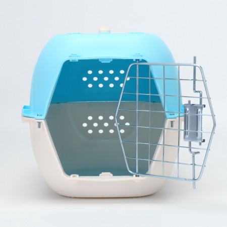 Carriage for animals is plastic, 47.5 x 33 x 31 cm, blue-4