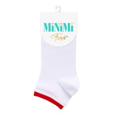 Women's socks Mini Fresh with a double elastic band, size 39-41, Bianco color