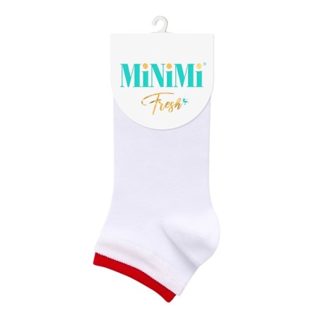 Women's socks Mini Fresh with a double elastic band, size 39-41, Bianco color
