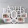 Multipher with the clock "Family" plastic, 7 photos (10x15.10x10,13x18/2pcs, 13x13/1pc) cv. white