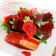 Postcard difficult and technical "Happy Jubilee Day!" 50, roses, 24.8x34.6 cm