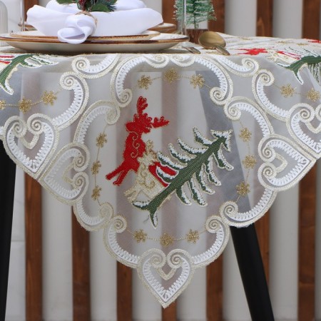The tablecloth is “fairy -tale” with embroidery, 85 x 85 ± 5 cm, p/e-2