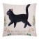 Pillowess Decorative Ethel "Black Cat" 40x40 cm, polyester, velor